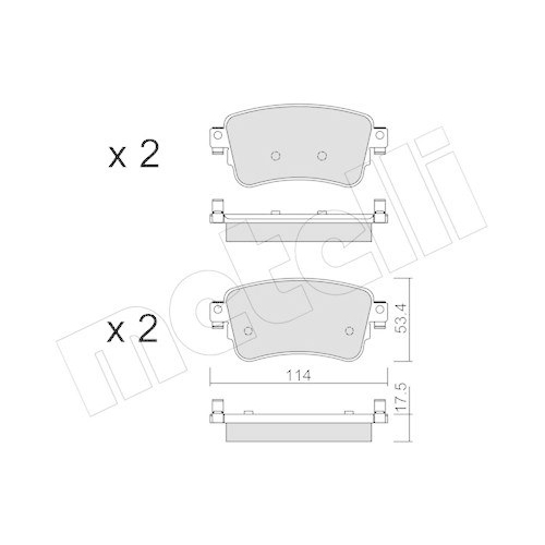 Bremsbelagsatz Scheibenbremse Metelli 22-1108-0 f&uuml;r Citro&euml;n Opel Peugeot Toyota