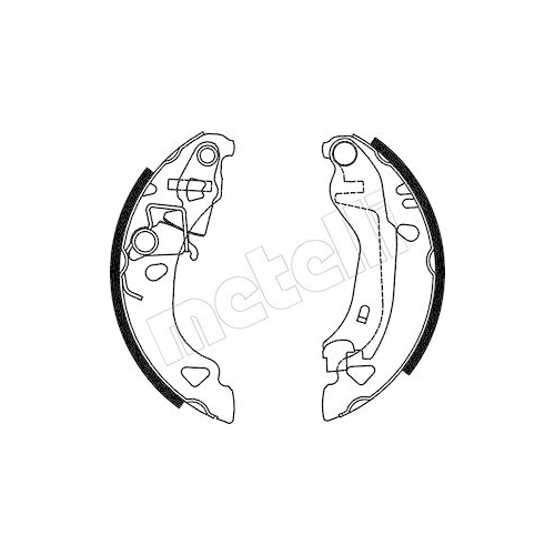 Bremsbackensatz Metelli 53-0070 f&uuml;r Fiat Hinterachse