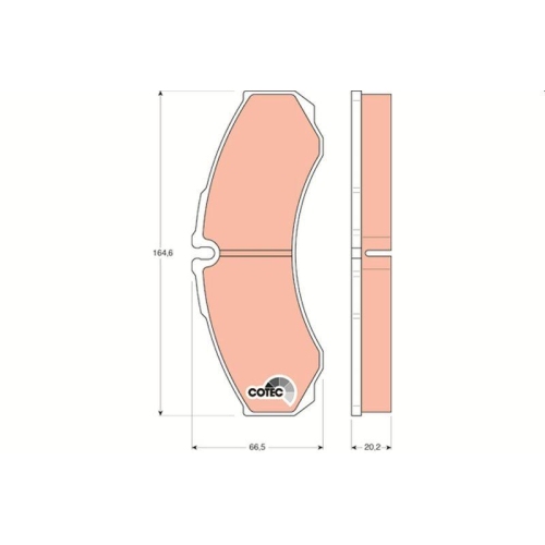 Bremsbelagsatz Scheibenbremse Trw GDB1345 Cotec f&uuml;r Iveco Nissan Hinterachse