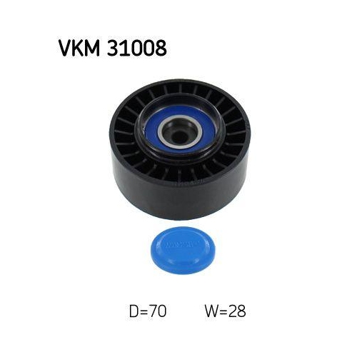Umlenk /f&uuml;hrungsrolle Keilrippenriemen Skf VKM 31008 f&uuml;r Audi Seat VW Mitte