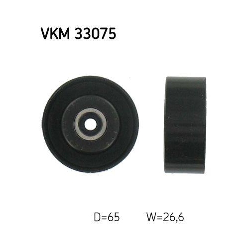 Umlenk /führungsrolle Keilrippenriemen Skf VKM 33075 für Citroën Fiat Lancia