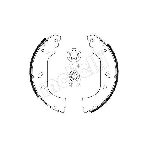 Bremsbackensatz Metelli 53-0074 für Fiat Peugeot Hinterachse