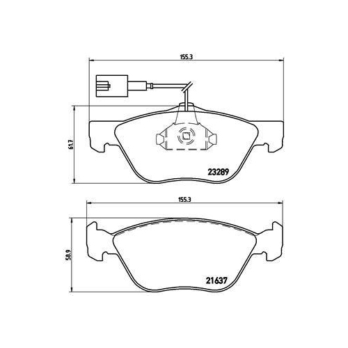 Bremsbelagsatz Scheibenbremse Brembo P23077 Prime Line f&uuml;r Alfa Romeo Fiat