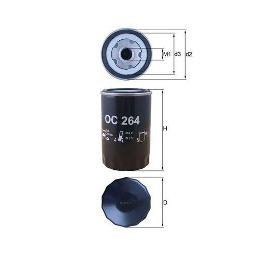 &Ouml;lfilter Mahle OC 264 f&uuml;r Audi Seat Skoda VW Cupra