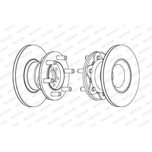 Ferodo 1X Bremsscheibe Vorderachse Premier f&uuml;r Alfa Romeo Fiat Iveco Lancia