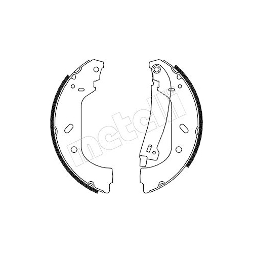Bremsbackensatz Metelli 53-0074Y f&uuml;r Hinterachse