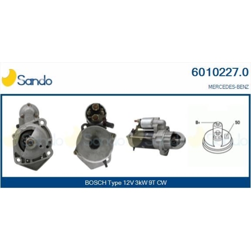 Starter Sando 6010227.0 f&uuml;r Mercedes Benz Mercedes Benz Mercedes Benz