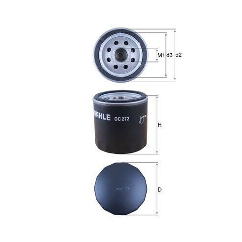 Ölfilter Mahle OC 272 für Alfa Romeo Fiat Gmc Lancia Opel Vauxhall