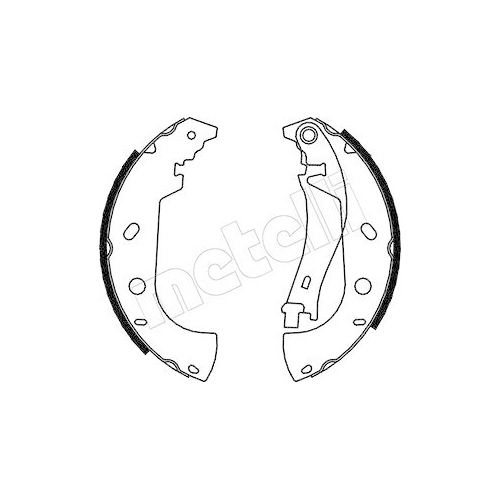 Bremsbackensatz Metelli 53-0075 f&uuml;r Fiat Hinterachse