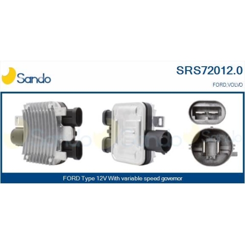 Vorwiderstand Elektromotor Kühlerlüfter Sando SRS72012.0 für Ford Volvo