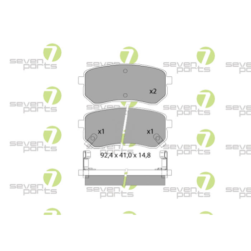 Bremsbelagsatz Scheibenbremse 7 Seven Parts SVP22960 f&uuml;r Hyundai Kia