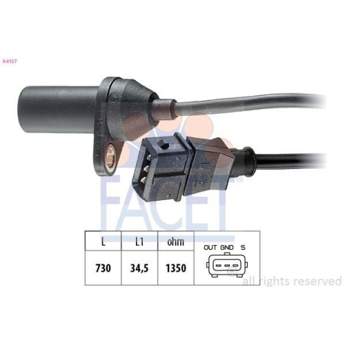 Impulsgeber Kurbelwelle Facet 9.0157 Made In Italy - Oe Equivalent f&uuml;r Fiat