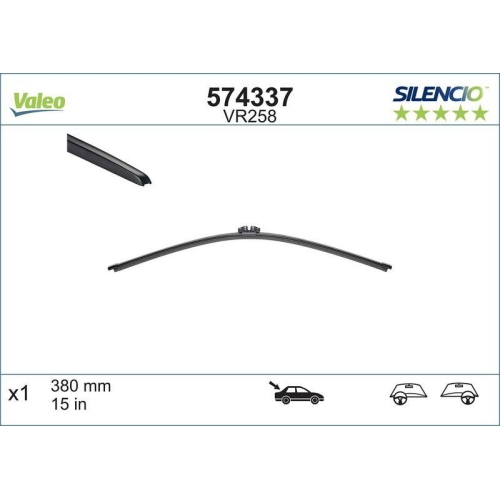 Wischblatt Valeo 574337 Silencio Rear f&uuml;r Bmw Ford Mercedes Benz Volvo Hinten