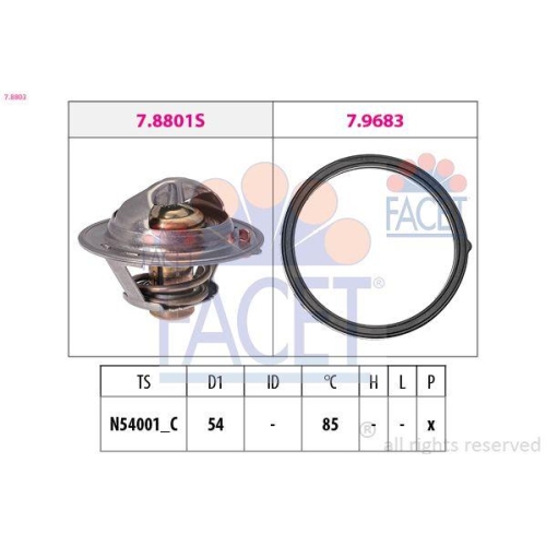 Thermostat K&uuml;hlmittel Facet 7.8803 Made In Italy - Oe Equivalent f&uuml;r Hyundai Kia