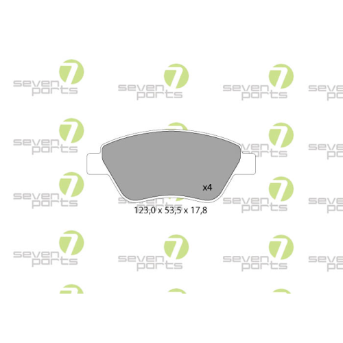 Bremsbelagsatz Scheibenbremse 7 Seven Parts SVP21051 f&uuml;r Fiat 1. Vorderachse