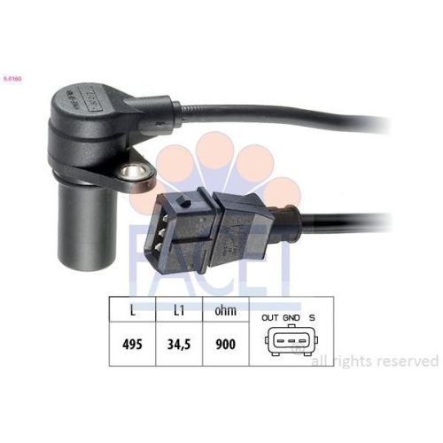 Impulsgeber Kurbelwelle Facet 9.0160 Made In Italy - Oe Equivalent für Opel Saab