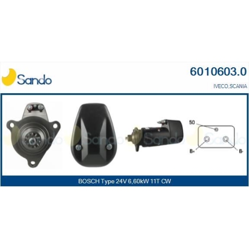 Starter Sando 6010603.0 f&uuml;r Scania