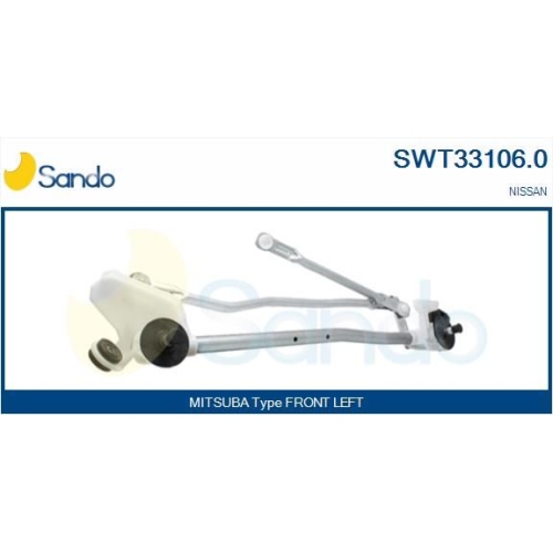 Wischergestänge Sando SWT33106.0 für Nissan Vorne