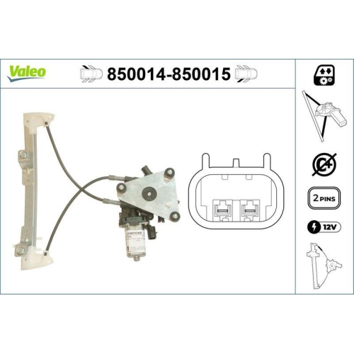 Window Regulator Valeo 850014 for Alfa Romeo