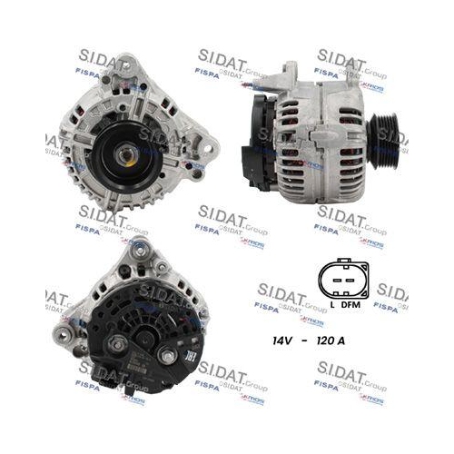 Alternator Sidat A12BH0186 for Audi Seat Skoda Volvo VW Vag
