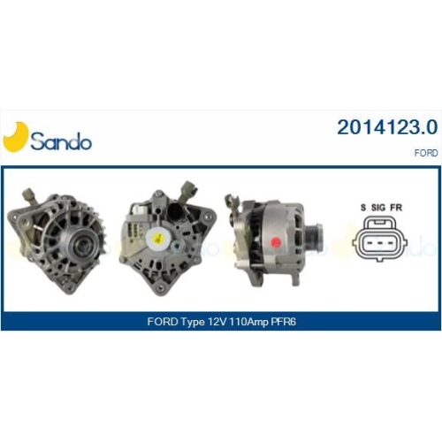 Generator Sando 2014123.0 f&uuml;r Ford