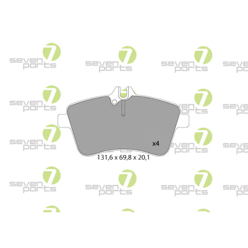 Bremsbelagsatz Scheibenbremse 7 Seven Parts SVP23030 f&uuml;r Mercedes Benz