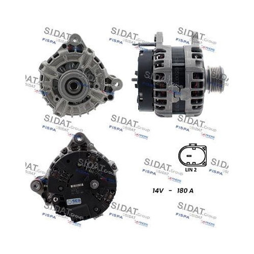 Alternator Sidat A12BH0187 for Audi Seat Skoda VW Vag