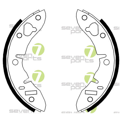 Bremsbackensatz 7 Seven Parts SVG10012 für Hinterachse