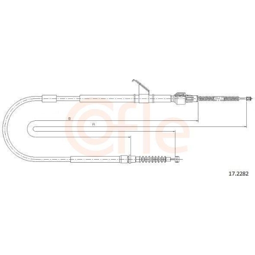 Seilzug Feststellbremse Cofle 17.2282 für Mitsubishi Hinten Links