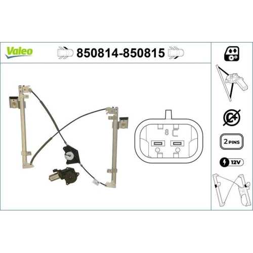 Fensterheber Valeo 850814 f&uuml;r Alfa Romeo Vorne Links