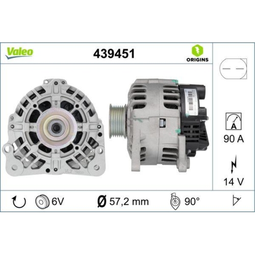 Alternator Valeo 439451 Valeo Origins New Oe Technology for Seat Skoda VW