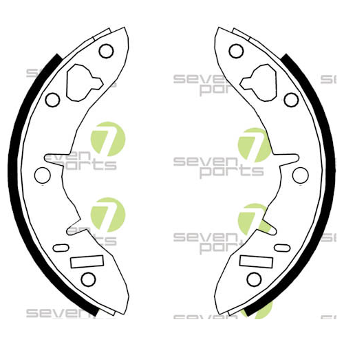 Bremsbackensatz 7 Seven Parts SVG10013 f&uuml;r Hinterachse