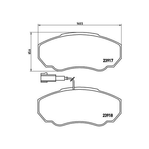 Bremsbelagsatz Scheibenbremse Brembo P23091 Prime Line f&uuml;r Citro&euml;n Fiat Peugeot