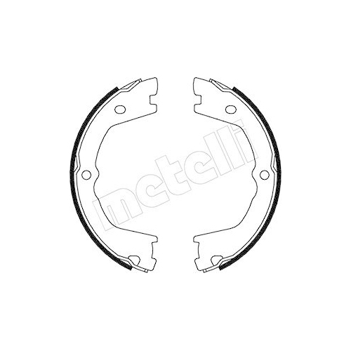 Bremsbackensatz Feststellbremse Metelli 53-0086 f&uuml;r Iveco Hinterachse