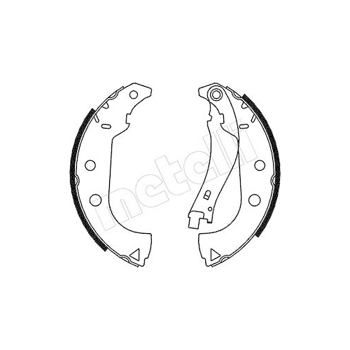 Bremsbackensatz Metelli 53-0087 für Fiat Hinterachse