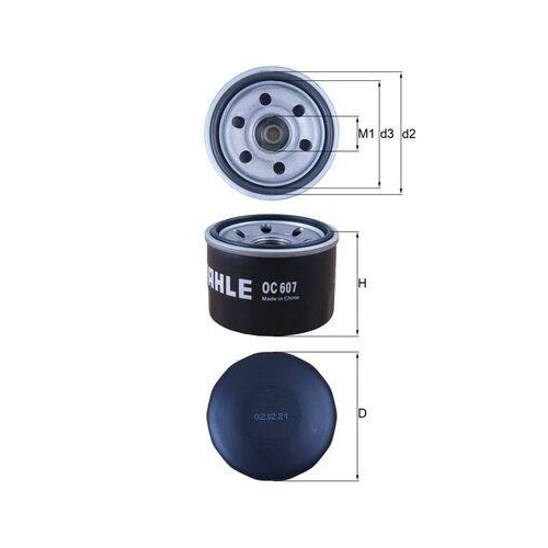 &Ouml;lfilter Mahle OC 607 f&uuml;r Mercedes Benz Mercedes Benz Mercedes Benz Mitsubishi