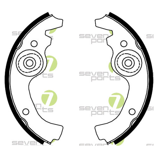 Bremsbackensatz 7 Seven Parts SVG10043 f&uuml;r Hinterachse