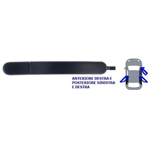 Maniglia Esterna Ant. E Post. Ford Fusion 2002-2005 - Fiesta 2002-2006 Nera Lisc