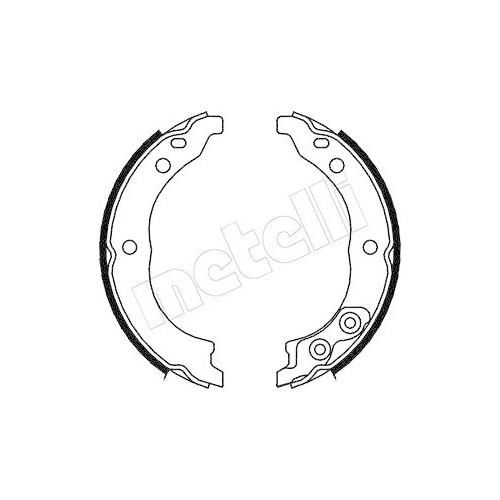 Bremsbackensatz Feststellbremse Metelli 53-0089 f&uuml;r Fiat Peugeot Hinterachse