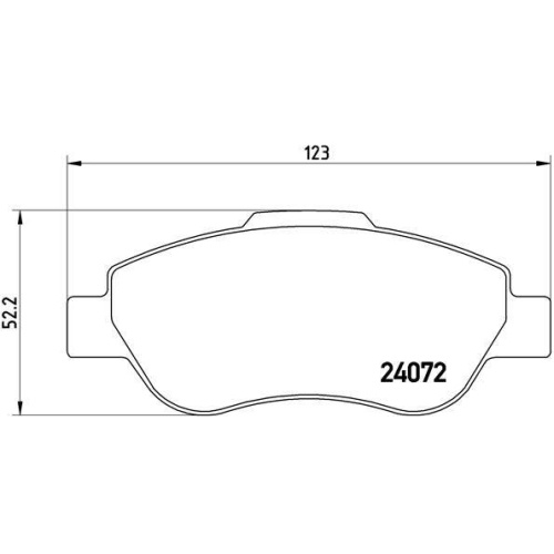 Bremsbelagsatz Scheibenbremse Brembo P23097 Prime Line f&uuml;r Fiat Vorderachse
