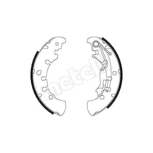 Bremsbackensatz Metelli 53-0091 f&uuml;r Fiat Hinterachse