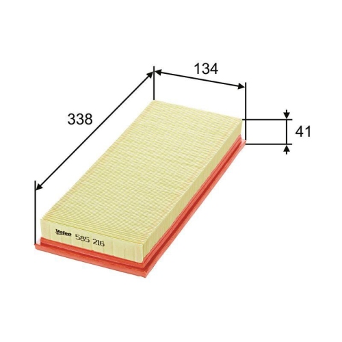 Luftfilter Valeo 585216 f&uuml;r Audi Fiat Ford Nissan Renault VW Jeep