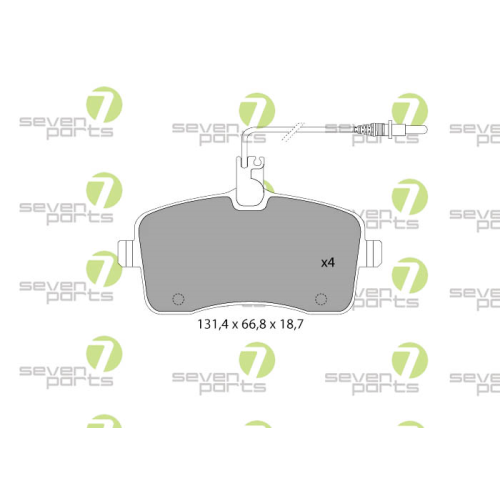 Bremsbelagsatz Scheibenbremse 7 Seven Parts SVP23120 f&uuml;r Citro&euml;n Peugeot