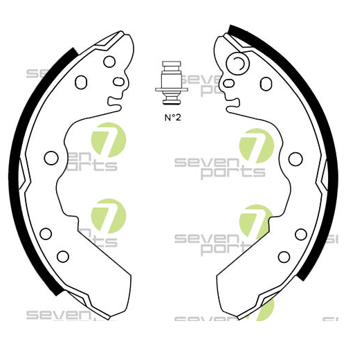 Bremsbackensatz 7 Seven Parts SVG10085 f&uuml;r Hinterachse