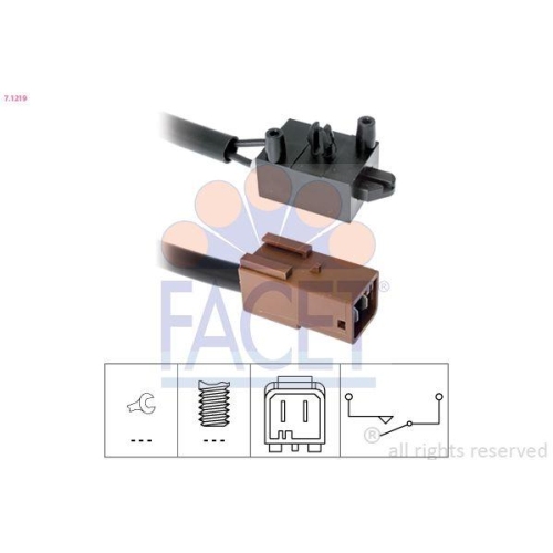 Switch Clutch Control (cruise Control) Facet 7.1219 for Citroën Peugeot