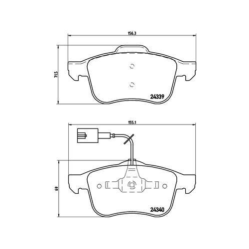 Bremsbelagsatz Scheibenbremse Brembo P23103 Prime Line f&uuml;r Alfa Romeo Fiat