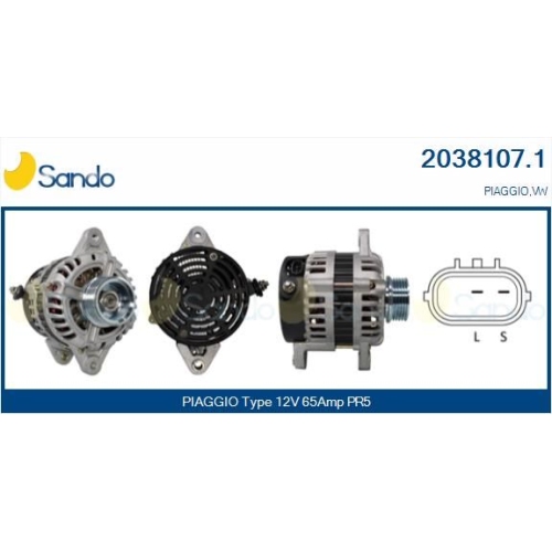 Generator Sando 2038107.1 f&uuml;r Piaggio