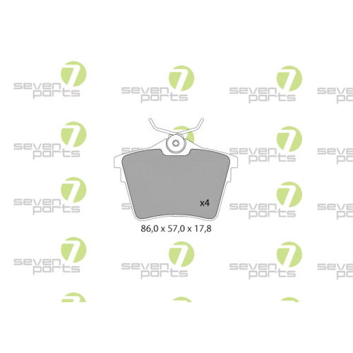Bremsbelagsatz Scheibenbremse 7 Seven Parts SVP23130 f&uuml;r Citro&euml;n Opel Peugeot