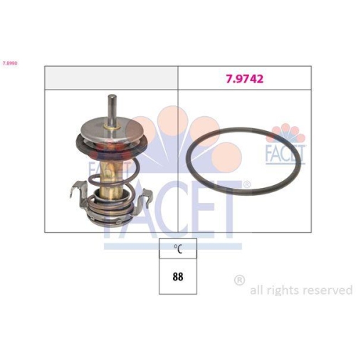 Thermostat K&uuml;hlmittel Facet 7.8990 Made In Italy - Oe Equivalent f&uuml;r Chrysler