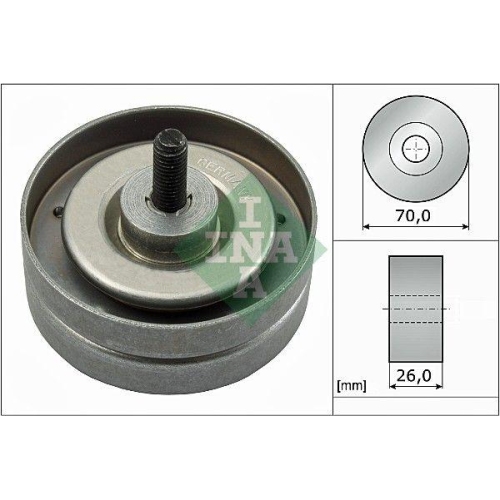 Umlenk /führungsrolle Keilrippenriemen Schaeffler Ina 532 0789 10 für Audi Seat